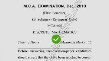 2018 Dcrust MCA 1st Sem Reappear Discrete Mathematics Question Paper