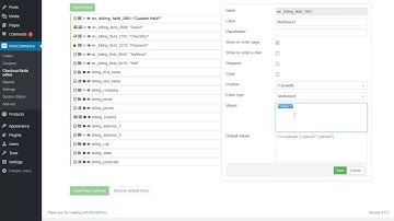 How to install and work with woocommerce checkout field editor