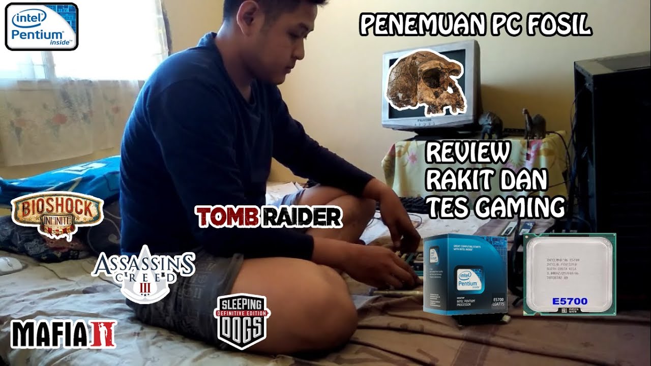 Penemuan PC Fosil Intel E5700 | Rakit Dan Test Game | GTX 1050 2GB | RAM 2GB