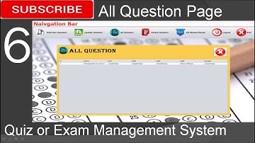 6. Quiz or Exam Management System in java - All Question Page (JFrame, Mysql Database, Netbeans IDE)