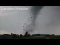 Tornado destroys farm sheds near Sycamore, IL 8/9/21