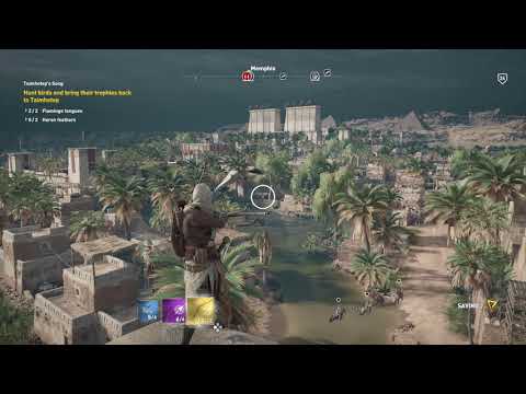 Assassin's Creed: Origins - Taimhotep's Song: Hunt 2/2 Flamingo & 2/2 Heron Feathers at Waypoint