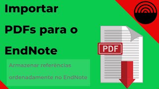Como importar PDF para o EndNote