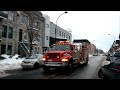 MONTREAL FIRE TRUCKS RESPONDING IN HOCHELAGA 