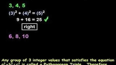 Pythagorean Triples - MathHelp.com- Geometry Help