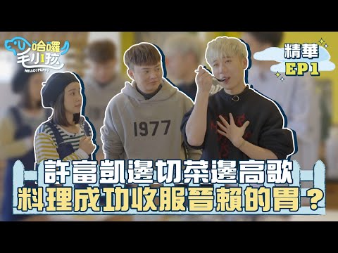 【哈囉！毛小孩】EP01精華｜金曲歌王許富凱邊切菜邊高歌和李佳穎合作料理成功收服晉賴的胃？