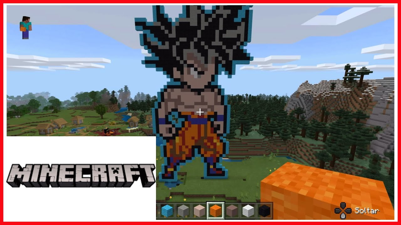 Goku Ultra Instinct Minecraft Pixel Art – QJLZ