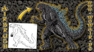 Airbrush by Wow No.915   Godzilla , custom made  english commentary