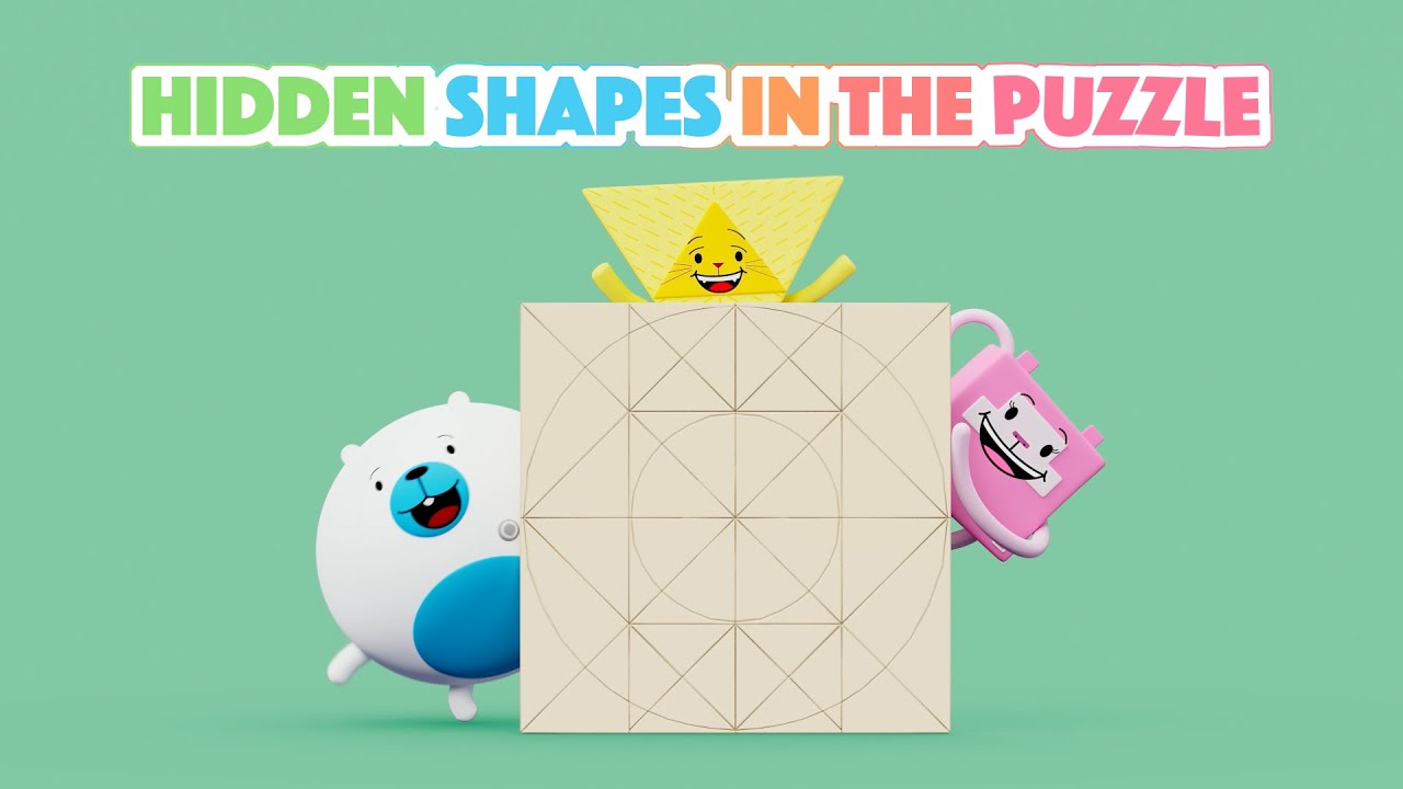 Рисование геометрическими фигурами 🎨 | Головоломка с поиском скрытых фигур | Изучение геометричес...