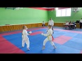 Каратэ шотокан. Соревнования по каратэ WKC.Санбон-кумитэ девочки 6-7 лет. Karate shotokan.