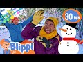 Play Day in the Snow! | Blippi &amp; Meekah Music for Children | Nursery Rhymes for Babies