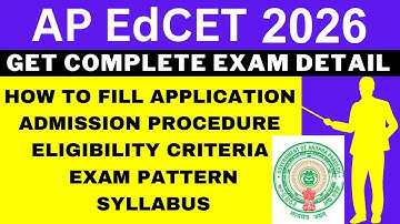 AP EdCET 2026 Notification (Out), Application, Dates, Eligibility, Syllabus, Pattern, Admit Card