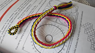 Kumihimo Tutorial easy Technique Multicolored Rope (16 Threads)
