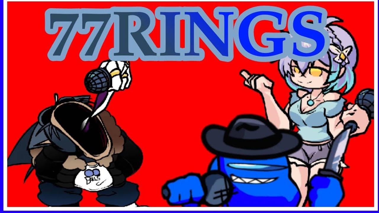 (fnf) 77 rings but blue poster/emi vs lord xsing it - YouTube