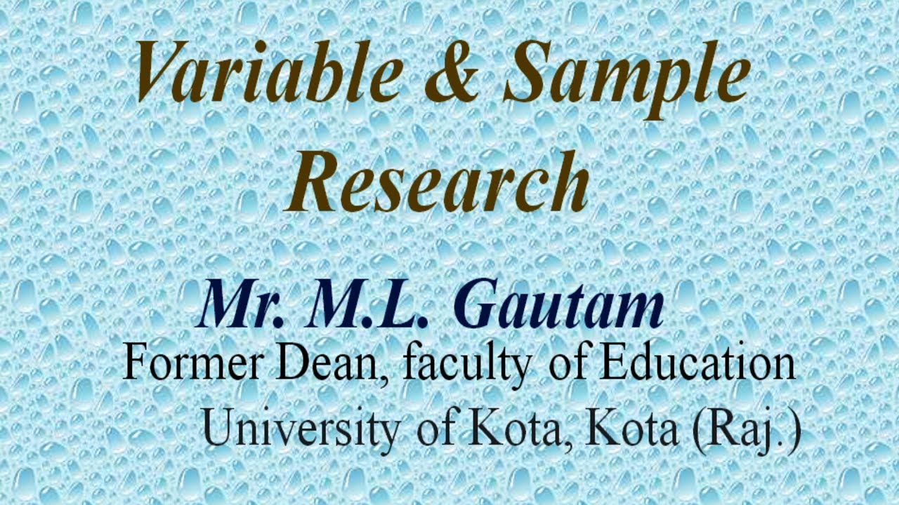 Variable & Sample Research - YouTube