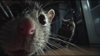 Environmental Curious Pet Rat 🐭 | Extreme Close-Up Mouse Sniffing Camera | Stock Footage 4K Station Image