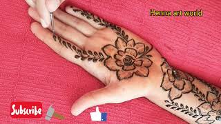 beautiful arabic mehndi design2020|easy simple arabic mehndi designs for front hand|henna art world