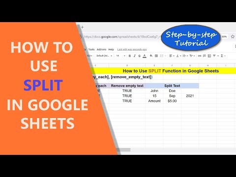 Google Sheets SPLIT Function | Split Text based on One or More Delimiters | Spreadsheet Tutorial