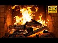 Crackling Winter Fireplace With Realistic Fire Sounds And Warm Glow For Serene Winter Holidays 