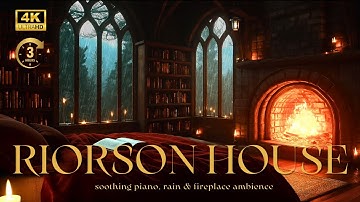 Enjoy A Rainy Day At Riorson House | Onyx Storm Ambience | Basgiath Ambience | Reading Music