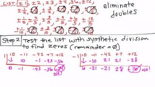 4.5B Rational Root Theorem Example 2 Part 1a