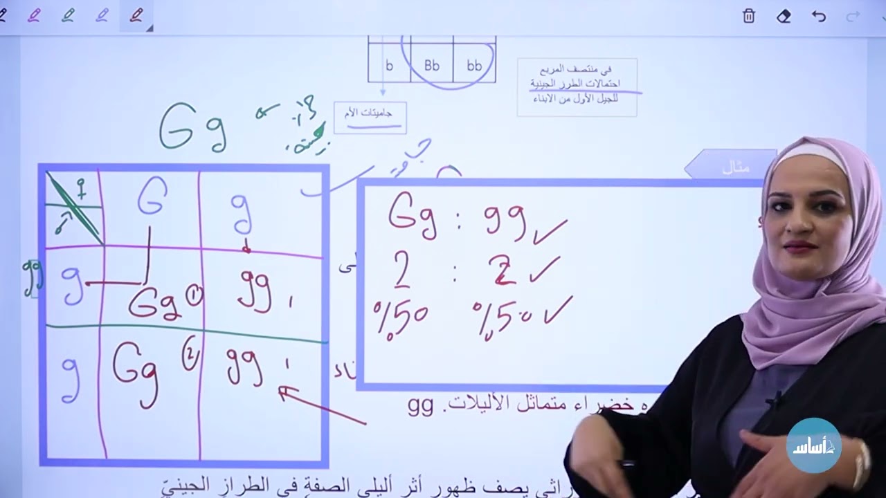 الصف الثامن 8️⃣ علوم 🦠 || الدرس 3: الوراثة (ج2) ✅ مع أ. #إنعام_الملاحيم 💪