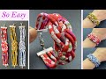 💖 DIY 4 Layers Infinity Knot Chunky Statement Fabric Bracelet Bangle wristband | Pulseira | ब्रेसलेट