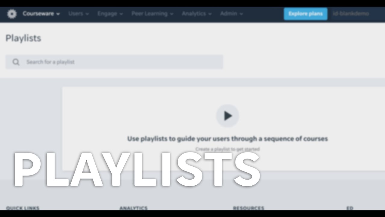 Creating a playlist in EdApp