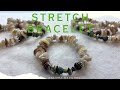 Easy Stretch bracelet with precious stones and assorted metal beads