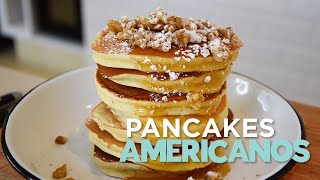 Cómo hacer ? Pancakes caseros esponjosos estilo americanos en 1 paso hermosos para un buen desayuno