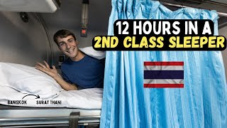 12 hours in a SECOND class SLEEPER TRAIN | Bangkok to Surat Thani 🇹🇭