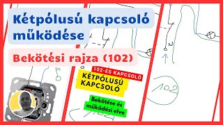 102-es Kétpólusú kapcsoló működési elve és bekötése