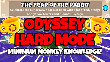 BTD6 Odyssey || Hard Mode Guide || Minimum Monkey Knowledge (The Year of the Rabbit)