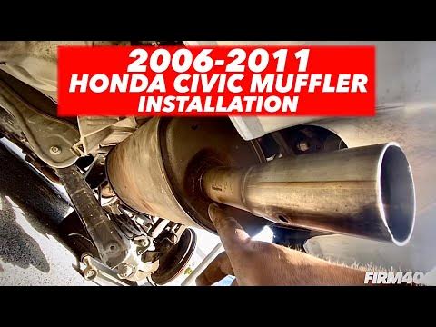 2006-2011 HONDA CIVIC MUFFLER REPLACEMENT INSTALLATION - YouTube