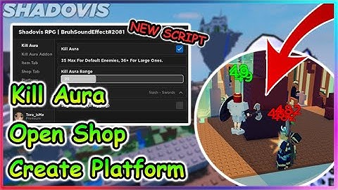 Roblox SHADOVIS RPG Script - Kill Aura | Open Shop | Create Platform