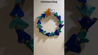 DIY Christmas wreath with glitter sheets #viral #diy #trendingsong #diyornaments #ornamentcrafting