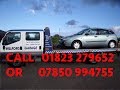 Breakdown recovery Taunton, Somerset, 

0:19 Hi, my name is Steve Burgess I'm from Willford Garage, part of the service I provide is 24 hour breakdown recovery I work for several national organisations also I provide private breakdown recovery to personal customers or anybody that chooses to find me online I'm on Yell.com, Google and Yahoo.

The area I cover is from Taunton to Minehead, Taunton to Exeter
Taunton to Bristol, Taunton to Yeovil... within the scope, that's area I cover.

Trust the mechanics at Willford Garage to service your car
Whether you need brake pad replacements, a new exhaust, body work maintenance, welding, MOT preparation or a complete car service, we are committed to offering a prompt and personal service to our customers in and around Taunton. 

Our car services include:
Car servicing
MOT preparation
Engine diagnostics
Breakdown recovery
24 hour call out service
Car repairs and maintenance work
Brake pad replacements
Clutch replacements
New exhausts
Quality used car sales
Willford Garage in Taunton is a name you can trust for all your MOT preparation, car servicing and repairs.

Breakdown recovery Taunton, Somerset | Tel. 01823 279652, 07850 994755