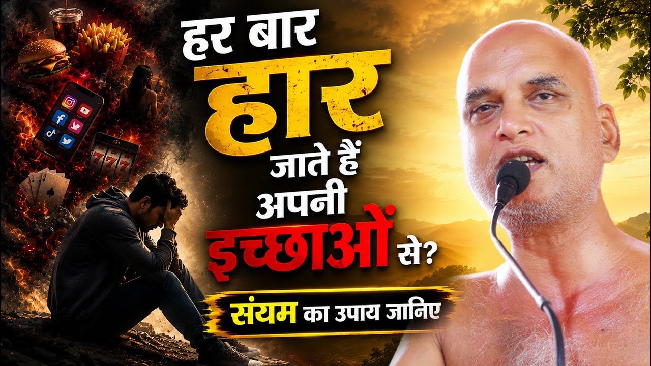 हर बार हार जाते हैं अपनी इच्छाओं से? संयम का उपाय जानिए | 12 June 2026 | Muni Veersagar Ji
