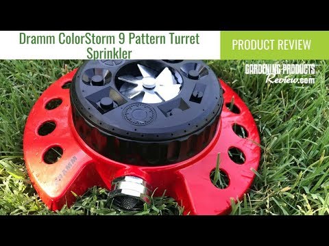 Dramm Duty Metal Base Red 15021 ColorStorm 9-Pattern Premium Turret Sprinkler with Heavy-D 
