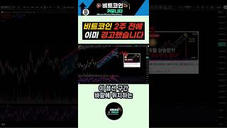 비트코인 2주 전에 이미 경고했습니다.