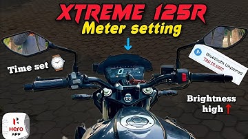 Hero Xtreme 125R meter console setting | detail video brightness, time set  and bluetooth.
