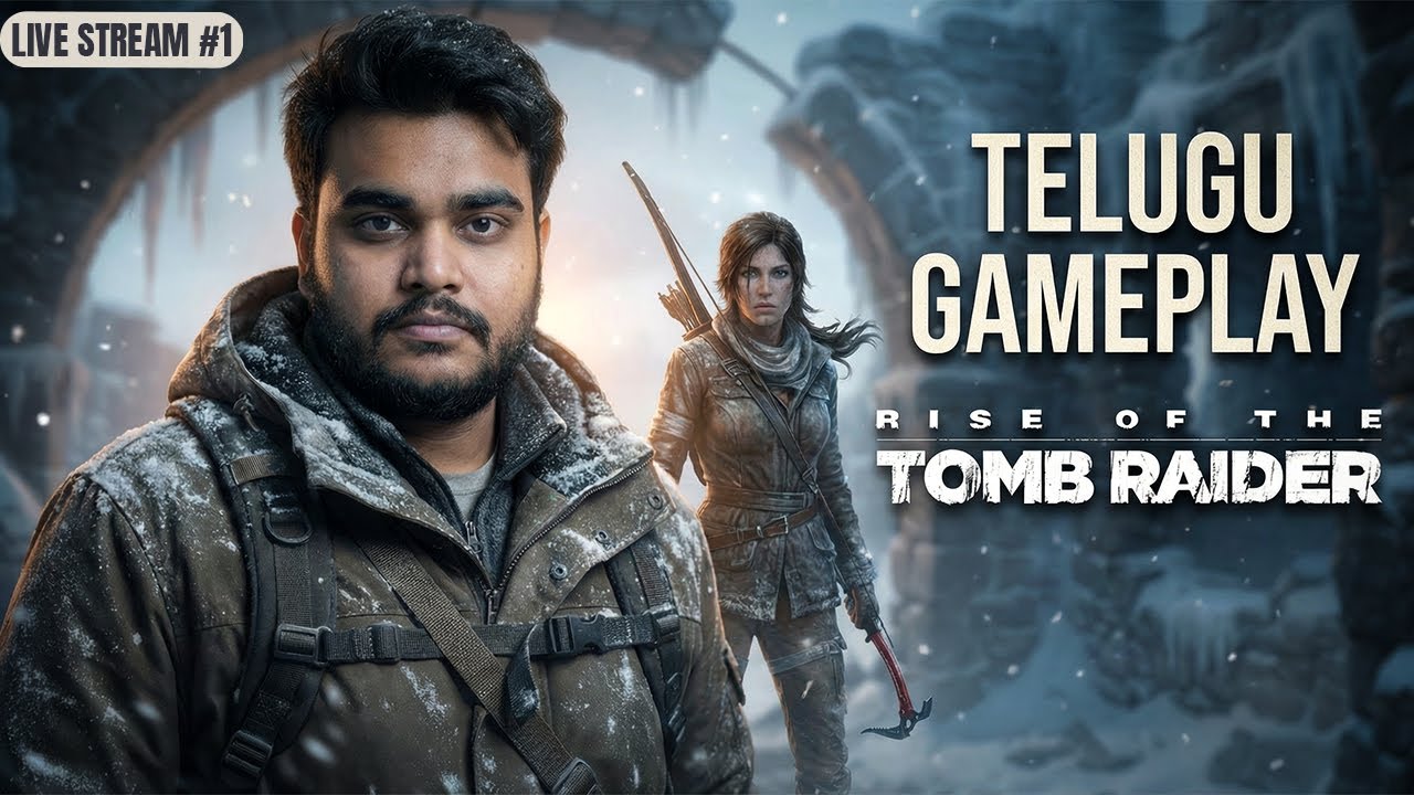 [TELUGU VERTICAL LIVE] Rise of the Tomb Raider | Lara Survival Begins | Danger, Tombs & Secrets