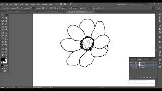 how to create handdrawn vector flowers in illustrator #handdrawn #vector #flowers #illustration screenshot 1