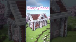 Minecraft Easy Cherry House 🏡🌸#minecraft #mctutorial #bedrock #build #mcbuilds #shorts #music #c418