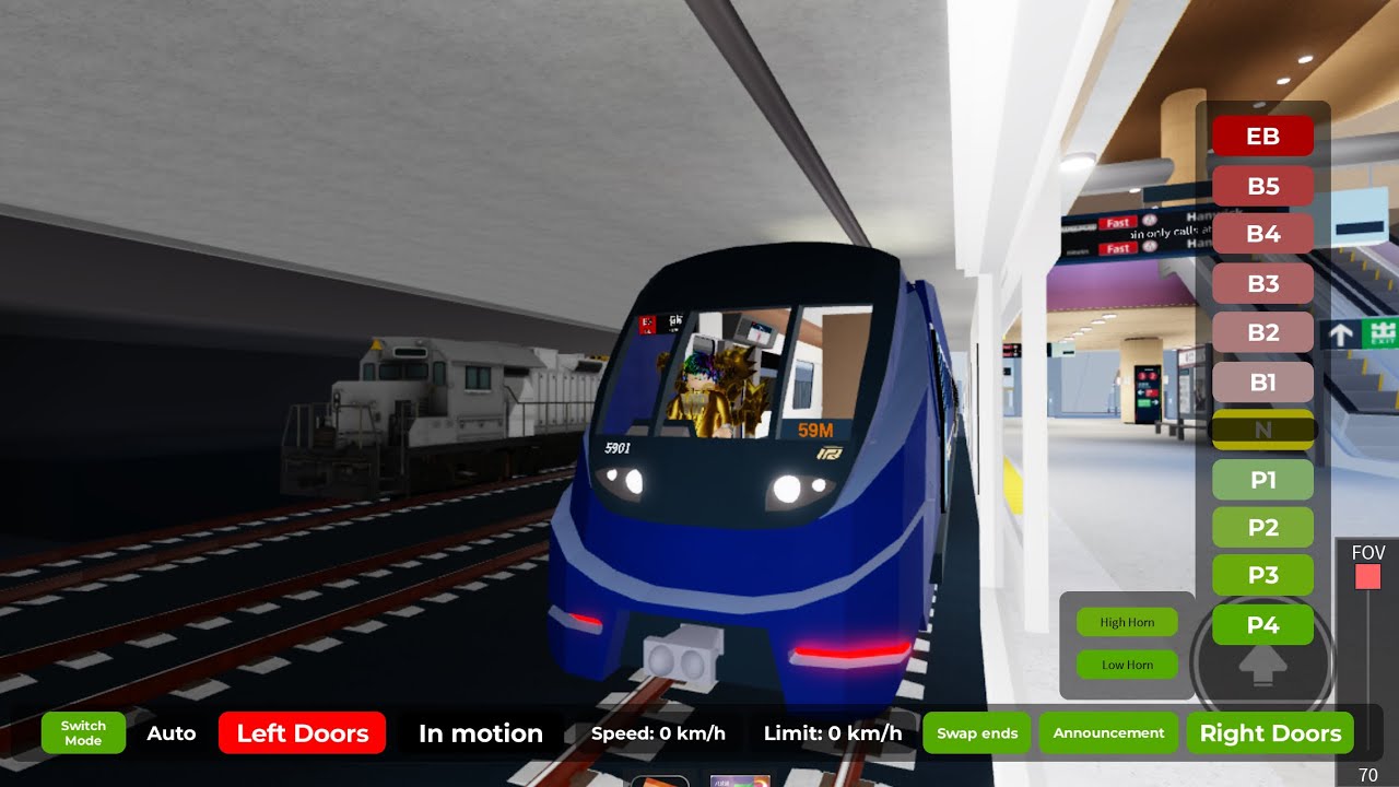 TRR Roblox Star Line (勞博頓→勞鐵西門)（快速）(5000S luxury train/Frankenstein Train)￼