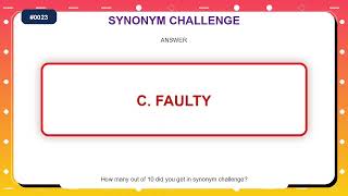 Synonym Challenge #0023 | Similar Words Quiz Practice