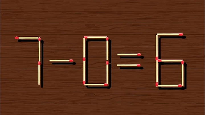 Turn the wrong equation into correct. Matchstick puzzle 7-0=6