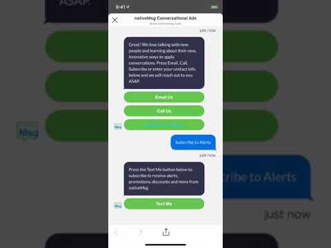 Instagram Conversational Ad - text opt-in demo