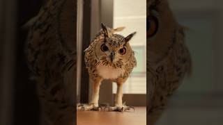 あいさつするフクロウ #Shorts #フクロウ #Owl