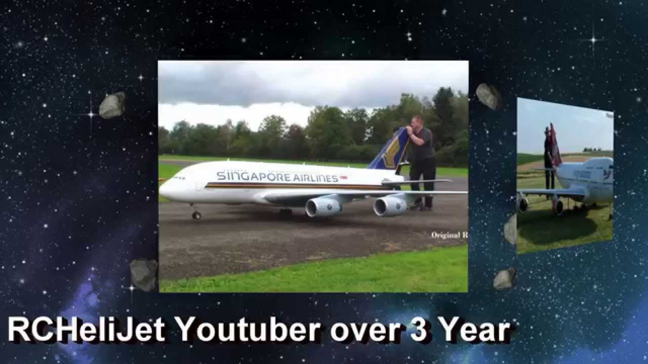 Thanks All  RCHeliJet 1000 R/C Model Videos 3 Year Youtuber 35 Million Views over 55'000 SUB